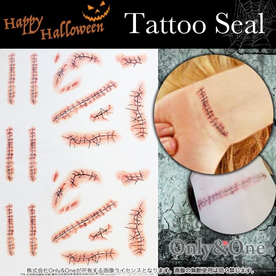 ハロウィン ゾンビ ホラー 傷シール 傷タトゥーシール商品サムネ画像