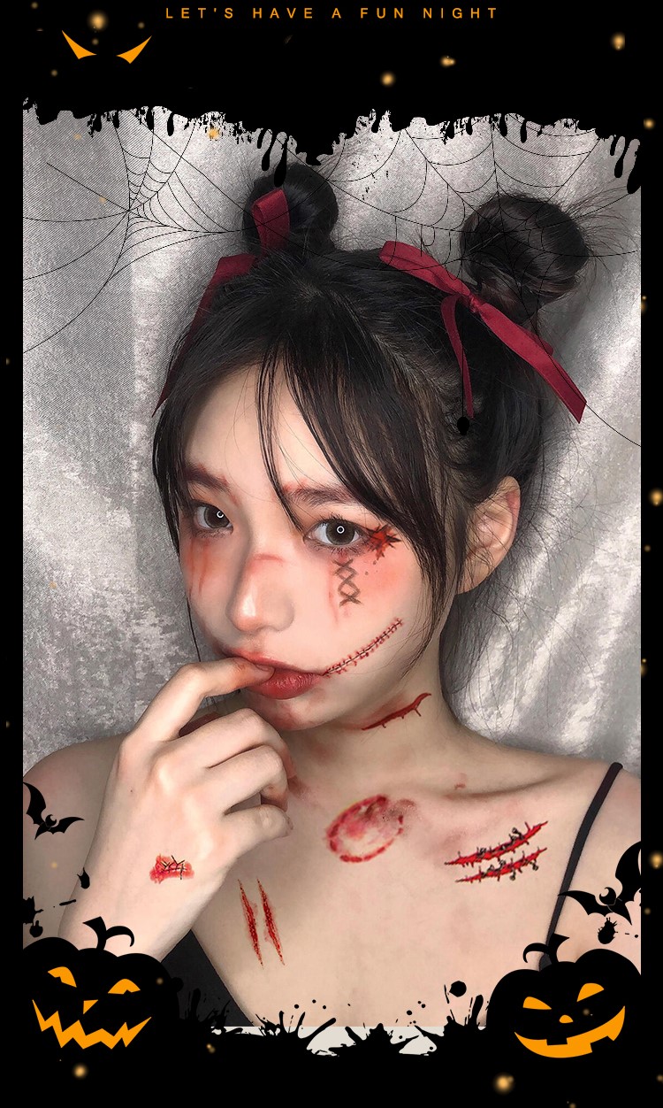 ハロウィン ゾンビ ホラー 傷シール 傷タトゥーシール商品サムネ画像