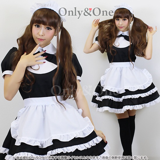 メイド 服 コスプレ ハロウィン コスチューム(Maid Cosplay) k02040商品メイン画像