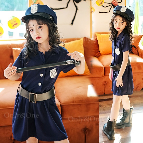 ハロウィンコスプレ子供 ポリス(Halloween Cosplay child Police) k09028商品サムネ画像