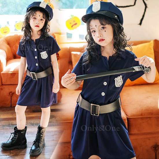 ハロウィンコスプレ子供 ポリス(Halloween Cosplay child Police) k09028商品サムネ画像