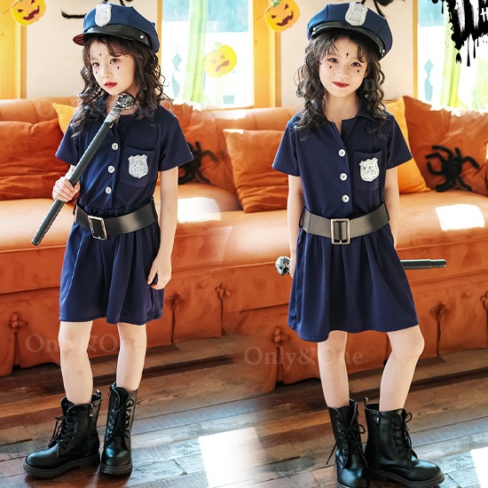 ハロウィンコスプレ子供 ポリス(Halloween Cosplay child Police) k09028商品サムネ画像