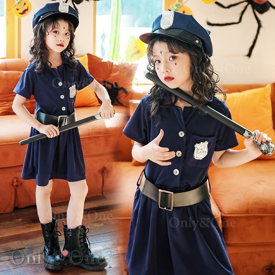 ハロウィンコスプレ子供 ポリス(Halloween Cosplay child Police) k09028商品メイン画像
