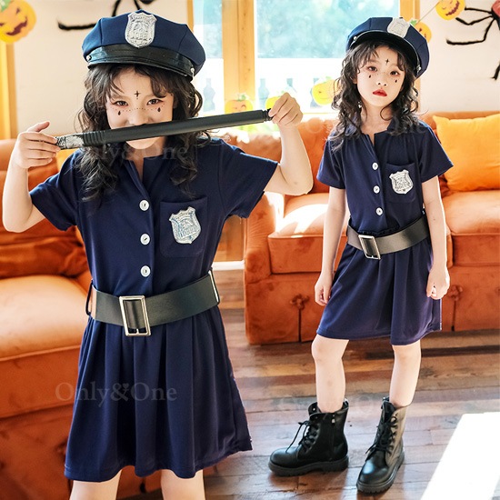 ハロウィンコスプレ子供 ポリス(Halloween Cosplay child Police) k09028商品サムネ画像