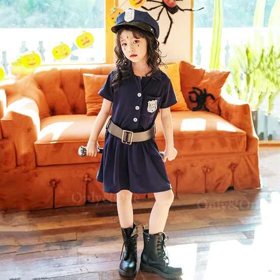 ハロウィンコスプレ子供 ポリス(Halloween Cosplay child Police) k09028商品サムネ画像