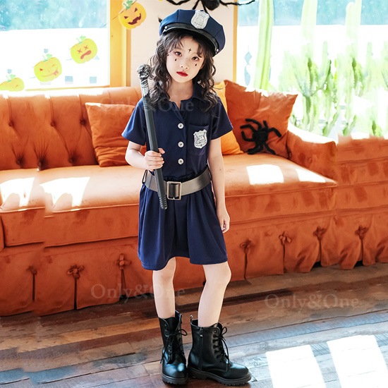 ハロウィンコスプレ子供 ポリス(Halloween Cosplay child Police) k09028商品サムネ画像