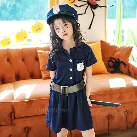 ハロウィンコスプレ子供 ポリス(Halloween Cosplay child Police) k09028商品サムネ画像