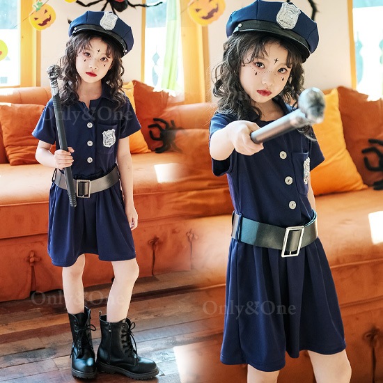 ハロウィンコスプレ子供 ポリス(Halloween Cosplay child Police) k09028商品サムネ画像