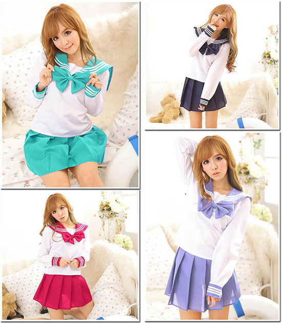 セーラー服 コスプレ 制服 ハロウィン(Sailor Cosplay) k07158商品サムネ画像