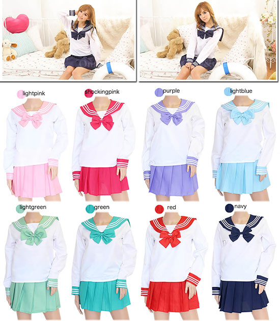 セーラー服 コスプレ 制服 ハロウィン(Sailor Cosplay) k07158商品サムネ画像