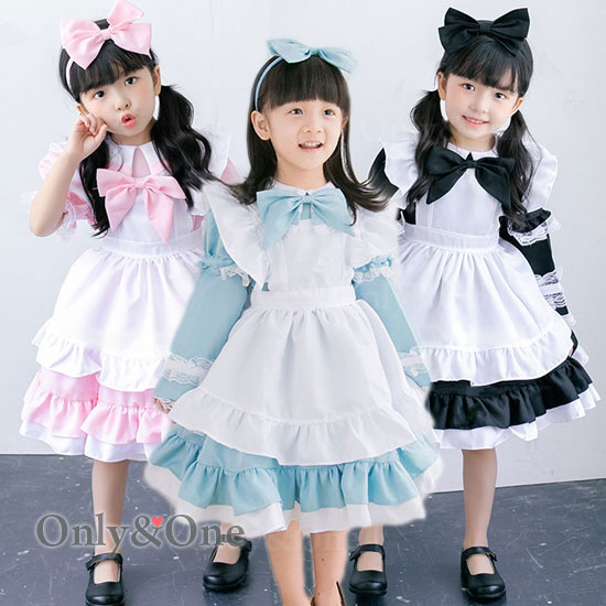 ハロウィンコスプレ子供 メイド服(Halloween Cosplay child Maid) k02080商品メイン画像