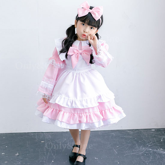 ハロウィンコスプレ子供 メイド服(Halloween Cosplay child Maid) k02080商品サムネ画像