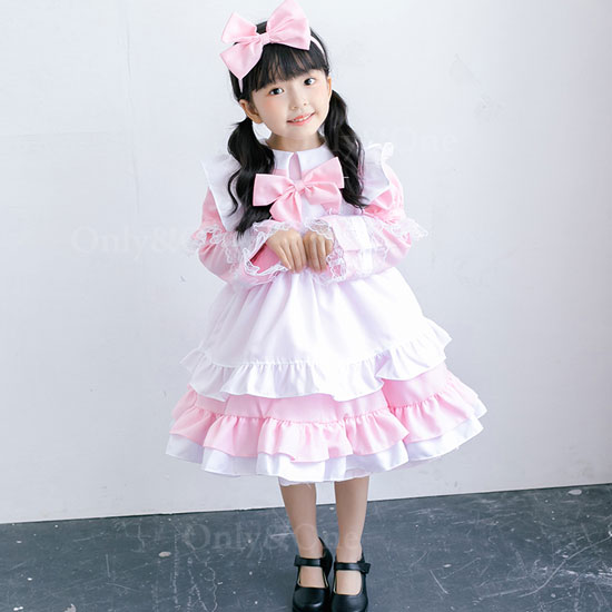 ハロウィンコスプレ子供 メイド服(Halloween Cosplay child Maid) k02080商品サムネ画像