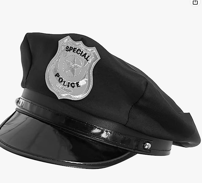 セクシーポリスハット 警官コスプレ 帽子のみ ハロウィン 黒キャップ no303商品サムネ画像