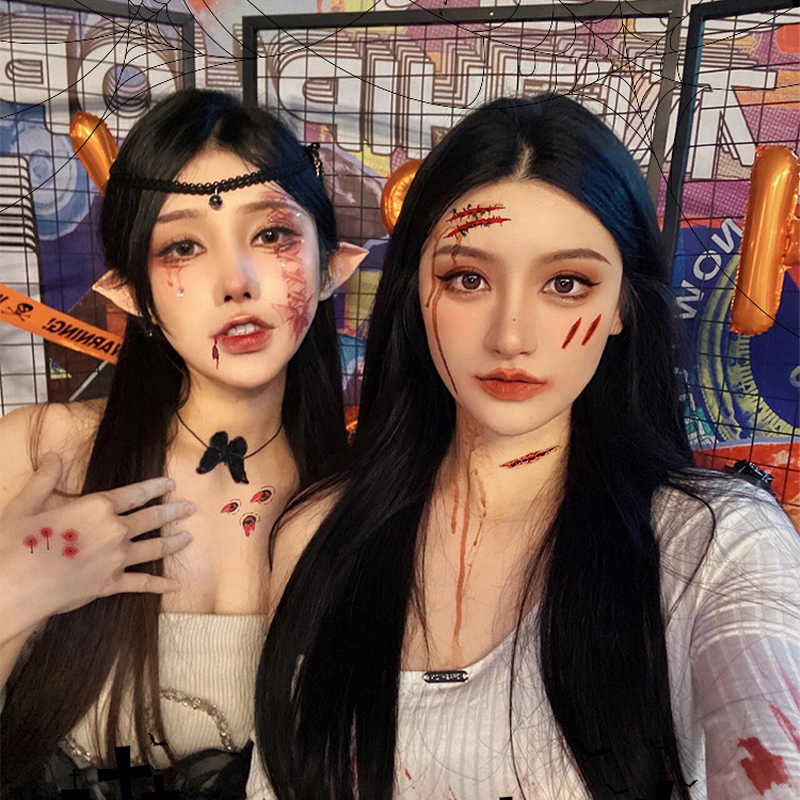 ハロウィン ゾンビ ホラー 傷シール 傷風タトゥーシール商品サムネ画像