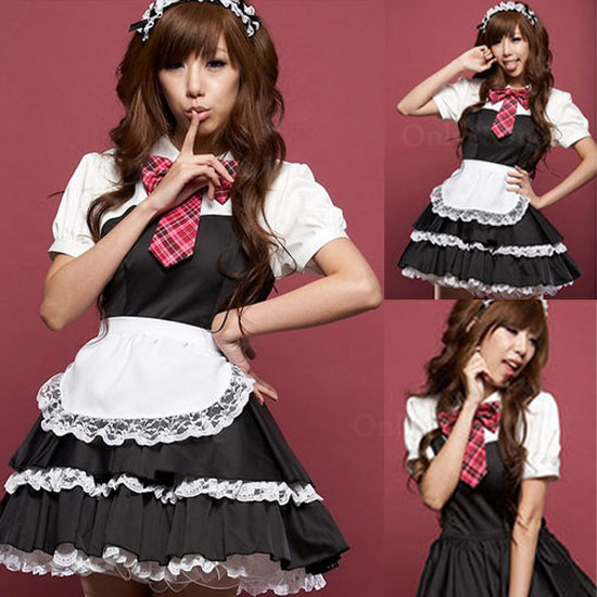 メイド 服 コスプレ ハロウィン コスチューム(Maid Cosplay) k02123商品サムネ画像