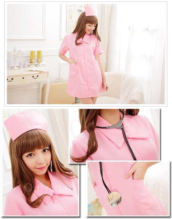 ナース 服 コスプレ ハロウィン コスチューム(Nurse Cosplay) k05030商品サムネ画像