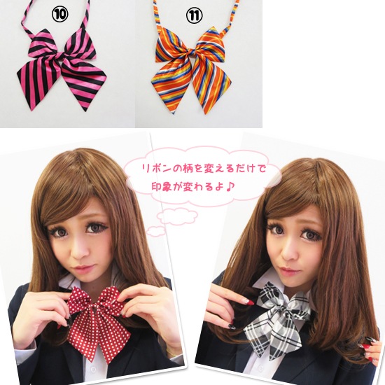 コスプレ アイテム 小物 制服用リボン全11色商品サムネ画像