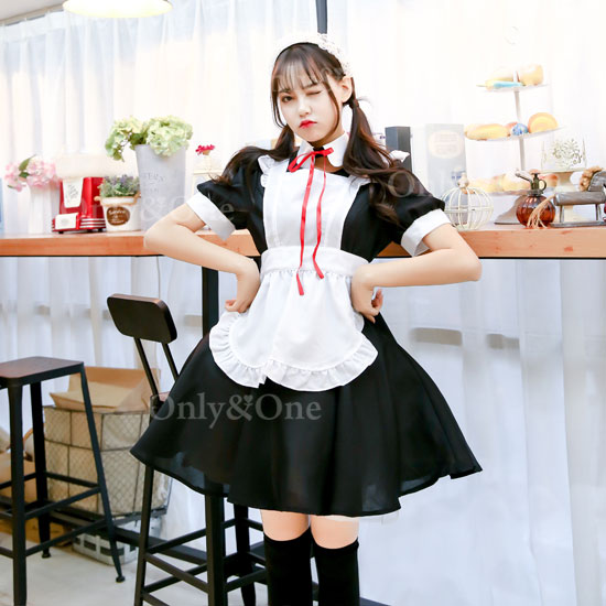 メイド 服 コスプレ ハロウィン コスチューム(Maid Cosplay) k02039-1商品サムネ画像