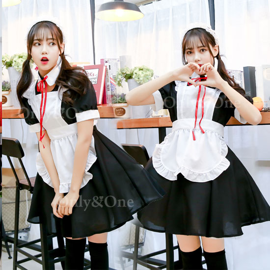 メイド 服 コスプレ ハロウィン コスチューム(Maid Cosplay) k02039-1商品サムネ画像