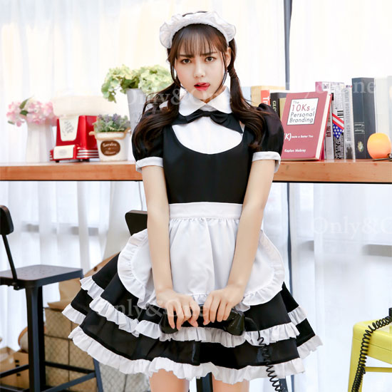 メイド 服 コスプレ ハロウィン コスチューム(Maid Cosplay) k02040-1商品サムネ画像