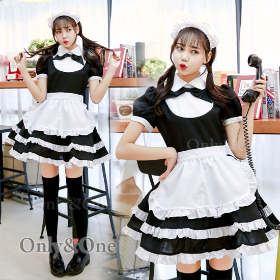 メイド 服 コスプレ ハロウィン コスチューム(Maid Cosplay) k02040-1商品メイン画像