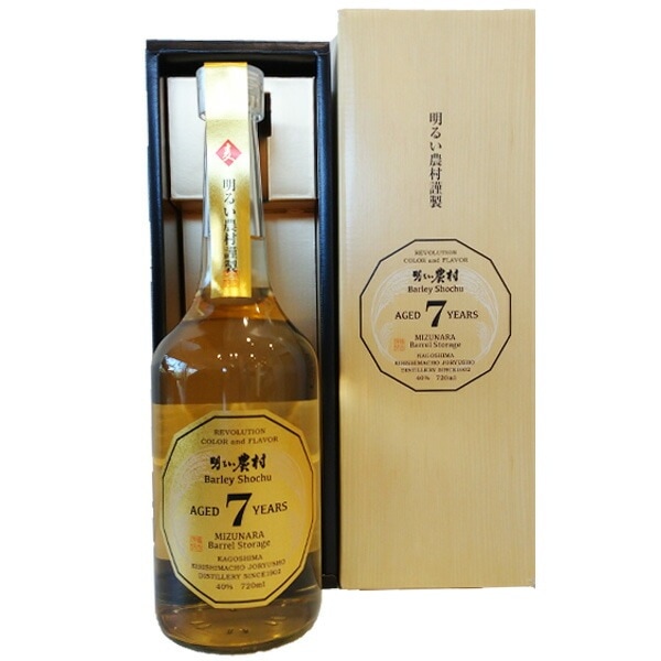 明るい農村 AKARUI NOUSON BARLEY ミズナラ樽熟成 麦 7年 麦焼酎 720ml お酒