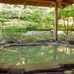 貸切内湯、貸切露天風呂、この2つの湯舟を贅沢に貸切でご利用いただけます。