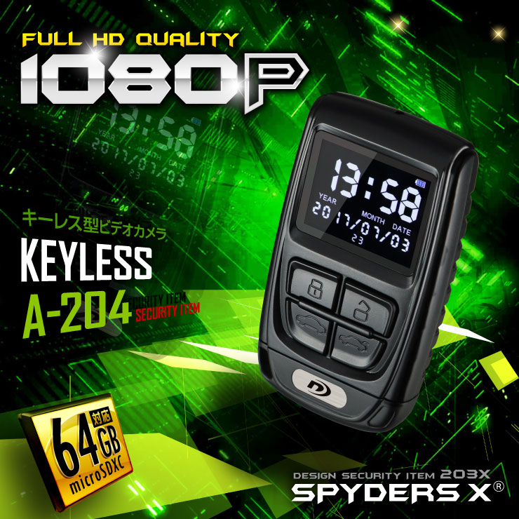 �����佪λ�ۥ����쥹�����������  ���ѥ�������X (A-204) 1080P ��˥����� ư����� WDR��ǽ 64GB�б�