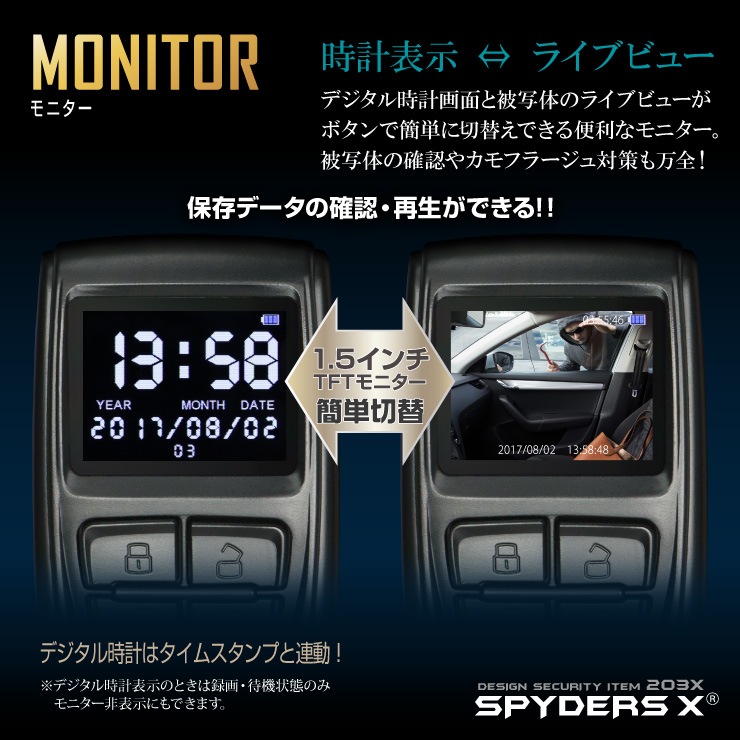 �����佪λ�ۥ����쥹�����������  ���ѥ�������X (A-204) 1080P ��˥����� ư����� WDR��ǽ 64GB�б�