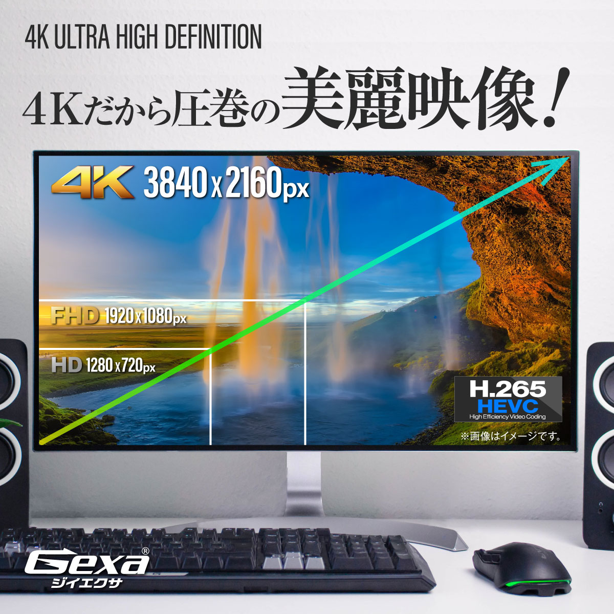 ��������������Gexa(����������) ���ѥ������ 4K �ե�å���饤�ȷ��ӥǥ������ ��������� [GX-304] ���ȥ���� H.265 Ķ����120�� �ե�å���饤�� 256GB�б�