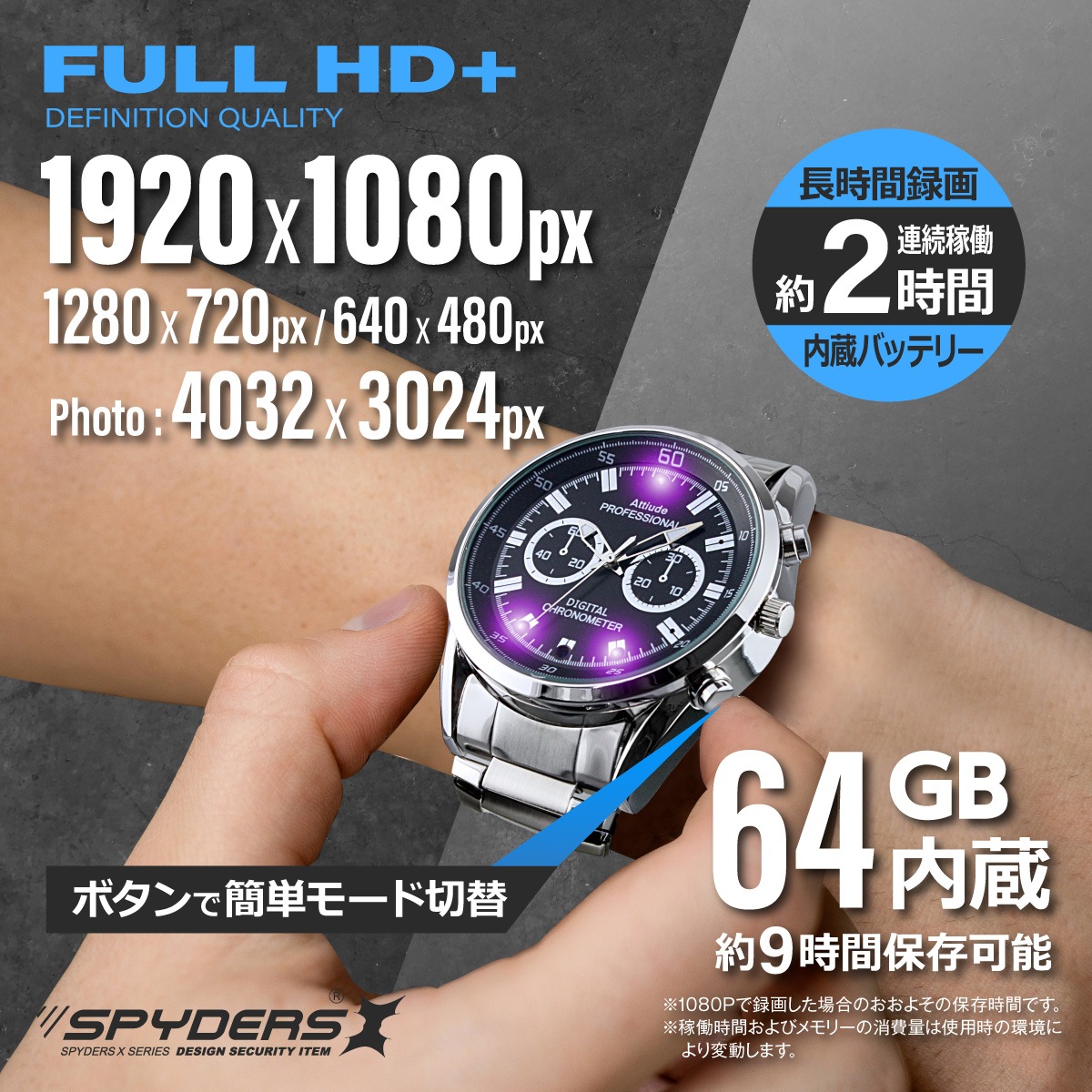 ۥѥX ѥ 1080P ӻ׷  [W-717] ȥ ֳLED ܥ쥳 64GB¢