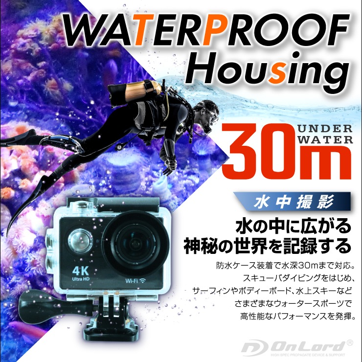 �����佪λ��GoPro�ʥ����ץ��˥��饹 ��������֥륫��� ��������󥫥� (OL-103) 4K/25fps 1080P/60fps ��������� OnLord