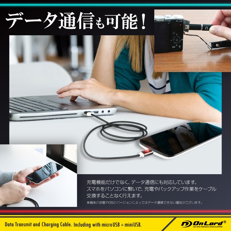 90OFFTOKUBAI ۡڥå5۸USBť֥1m 2A micro mini ǡž Android ɥ ޥ ֥å OL-204