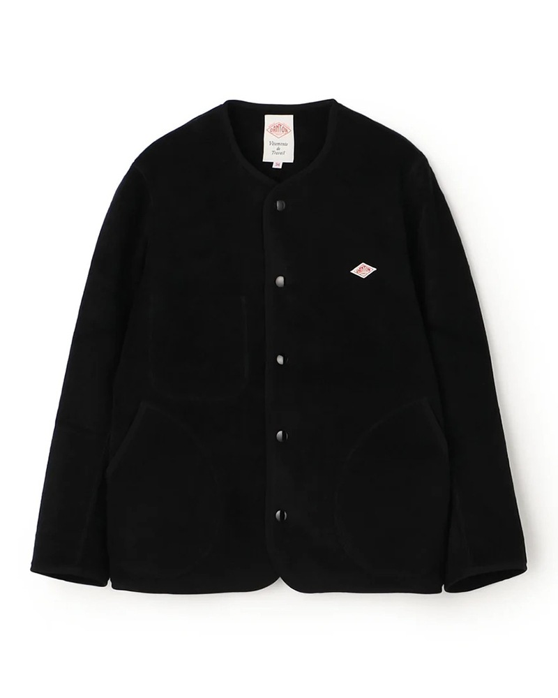 DANTON WOMEN'S FLEECE COLLARLESS JACKET #JD-8911 / ダントン ウィン