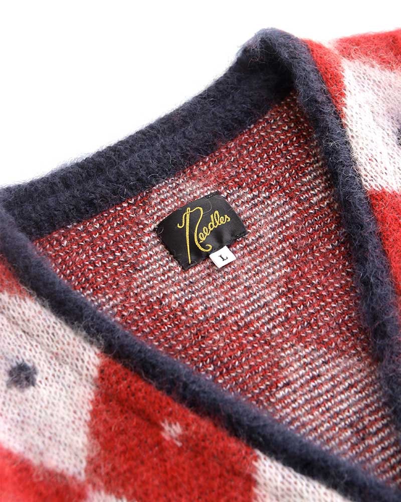 魅力的な needlesモヘアカーディガンgeometric ダイヤモンド diamond  