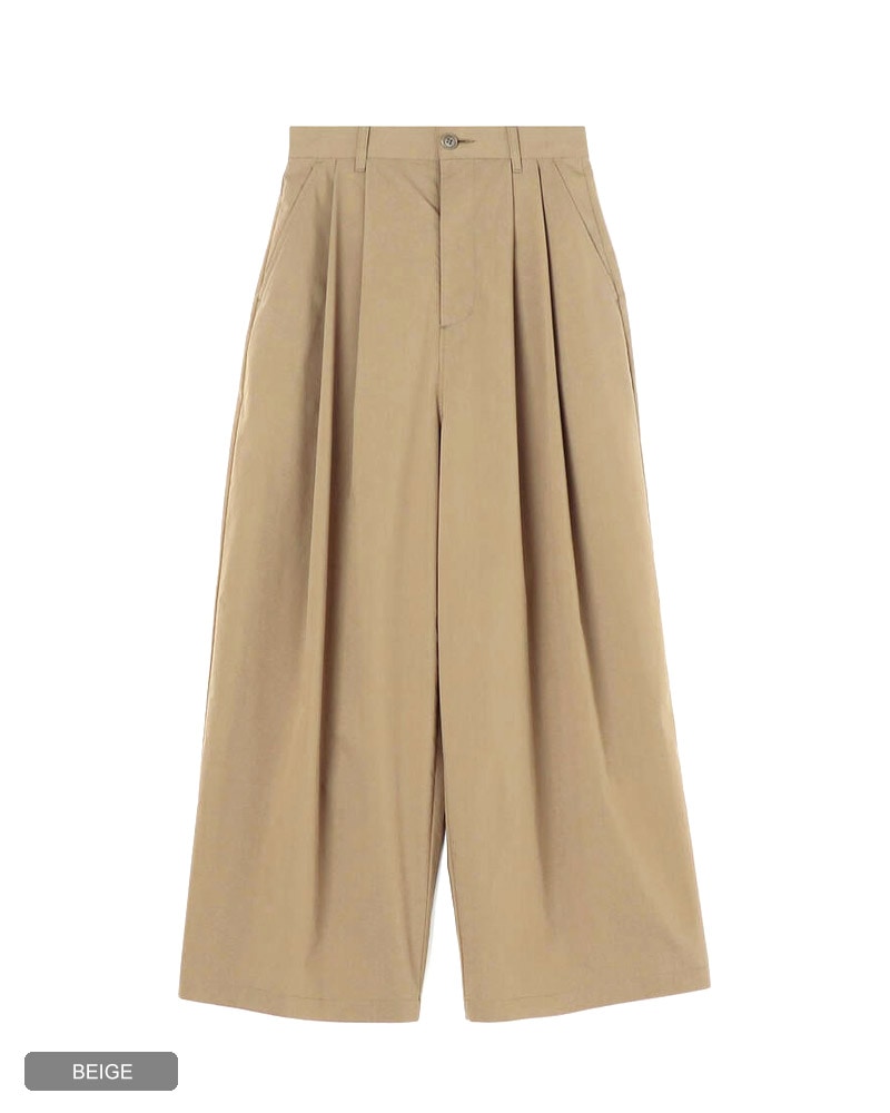 ダントン　レディースチノパン DANTON WOMEN'S TYPEWRITER CLOTH DOUBLE PLEATED WIDE PANTS