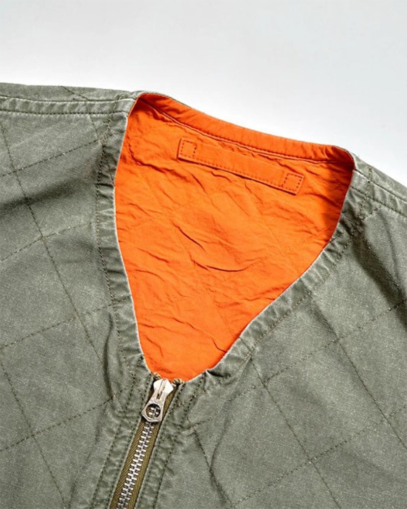 Nigel Cabourn QUILTING DECK VEST RIPSTOP REVERSIBLE 80520070001