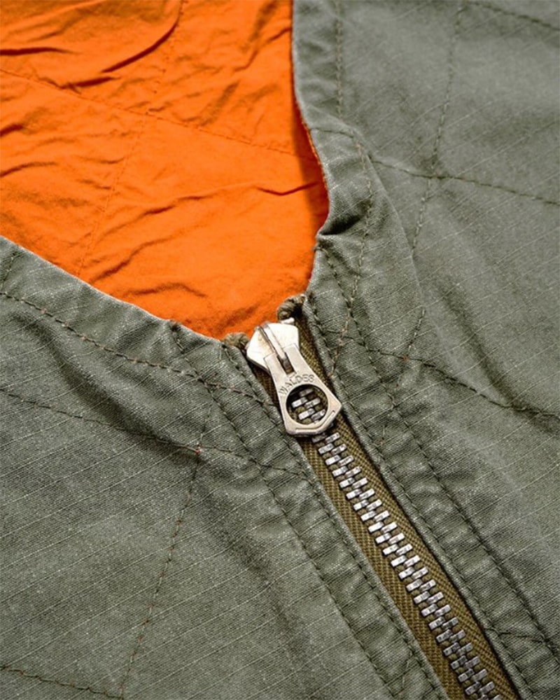 Nigel Cabourn QUILTING DECK VEST RIPSTOP REVERSIBLE 80520070001