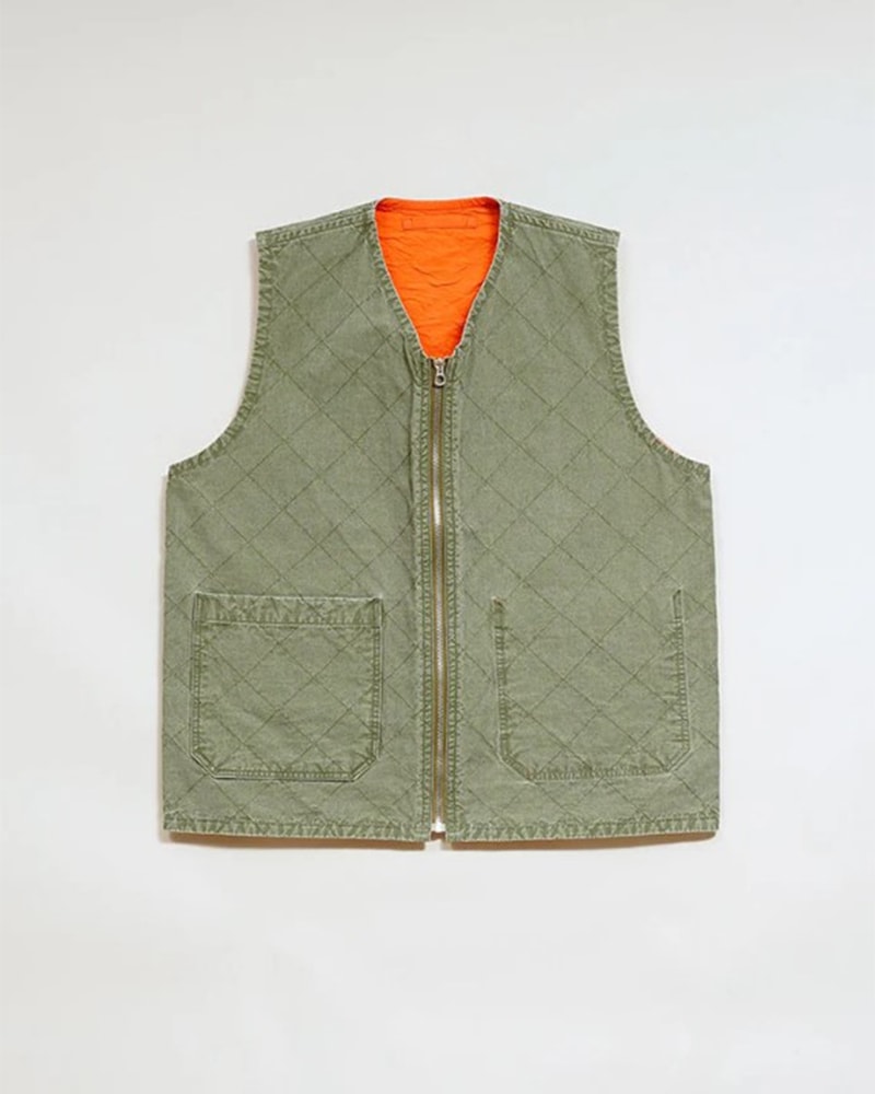Nigel Cabourn キルティング デッキ ベスト 50 Nigel Cabourn QUILTING DECK VEST RIPSTOP REVERSIBLE 80520070001