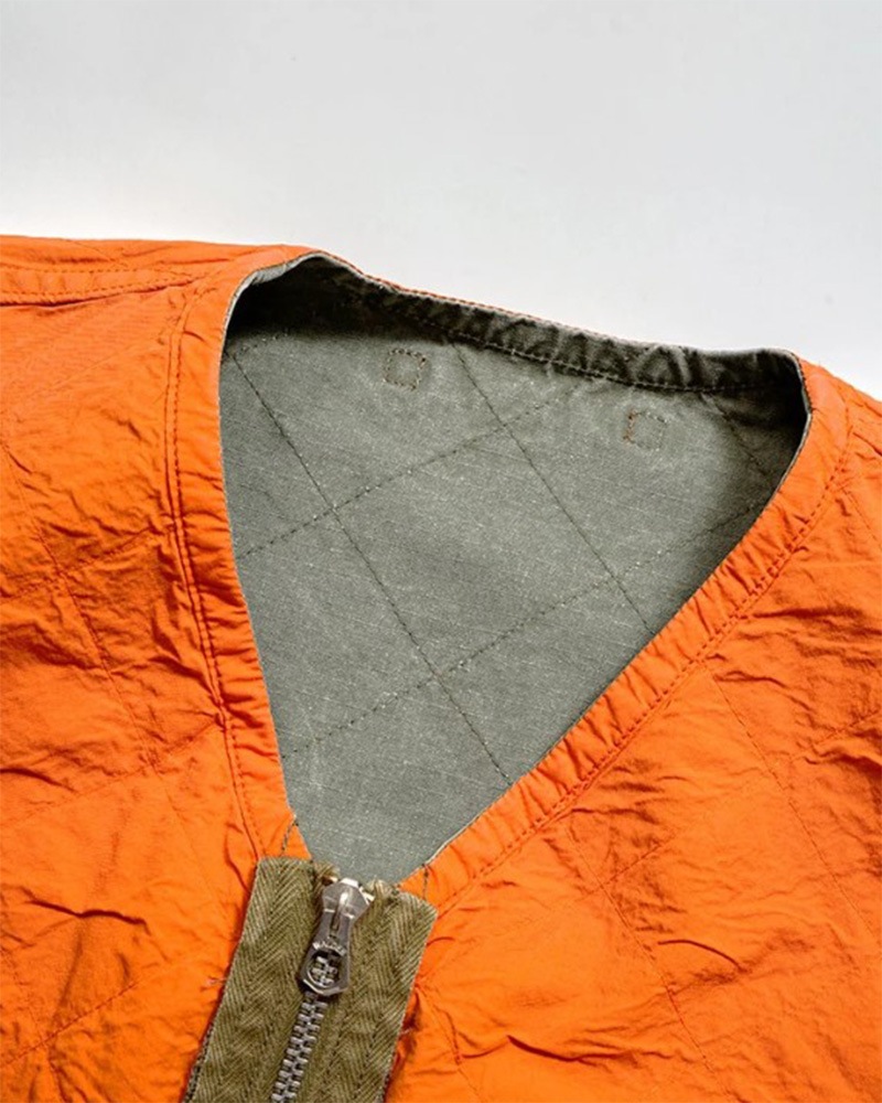 Nigel Cabourn QUILTING DECK VEST RIPSTOP REVERSIBLE 80520070001