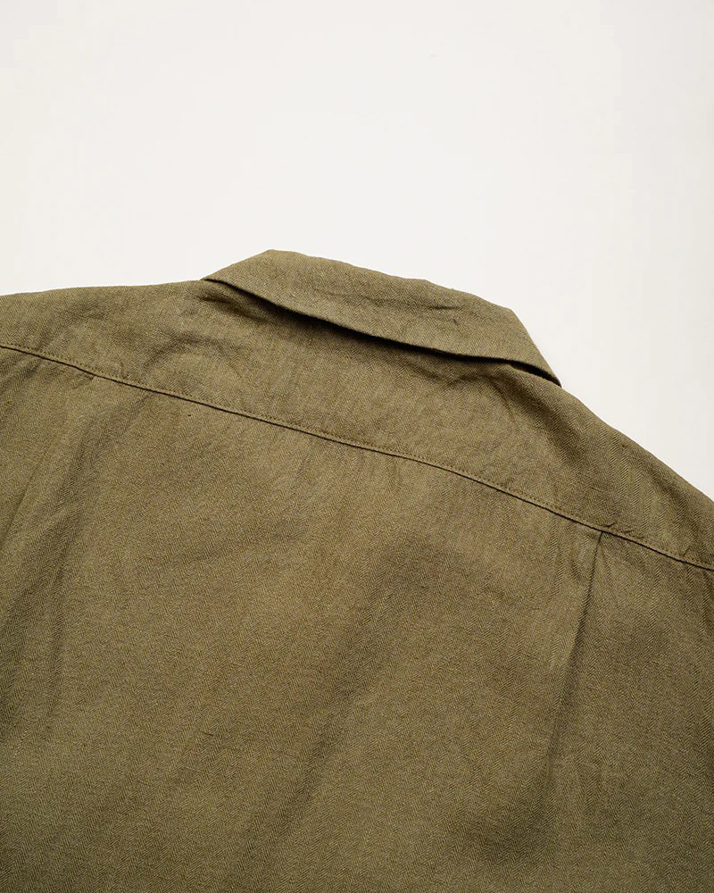 Nigel Cabourn ARMY SHIRT S/S LINEN HBT 80520011207 / ナイジェル