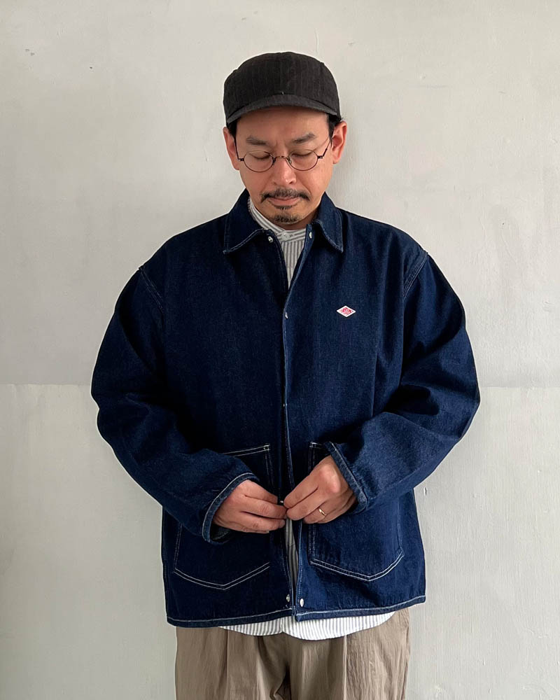 danton デニム　カバーオール DANTON | コットンデニム カバーオール MEN（デニムジャケット