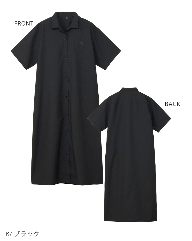 THE NORTH FACE ◆ S/S アロハベントシャツワンピース THE NORTH FACE ザ・ノース・フェイス シャツワンピ 半袖