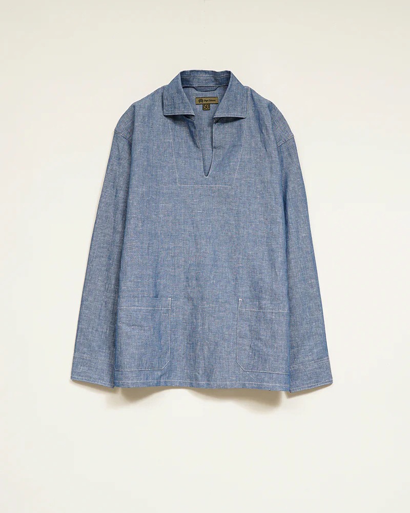 Nigel Cabourn FRENCH PULLOVER SHIRT-DUNGAREE 80520010203