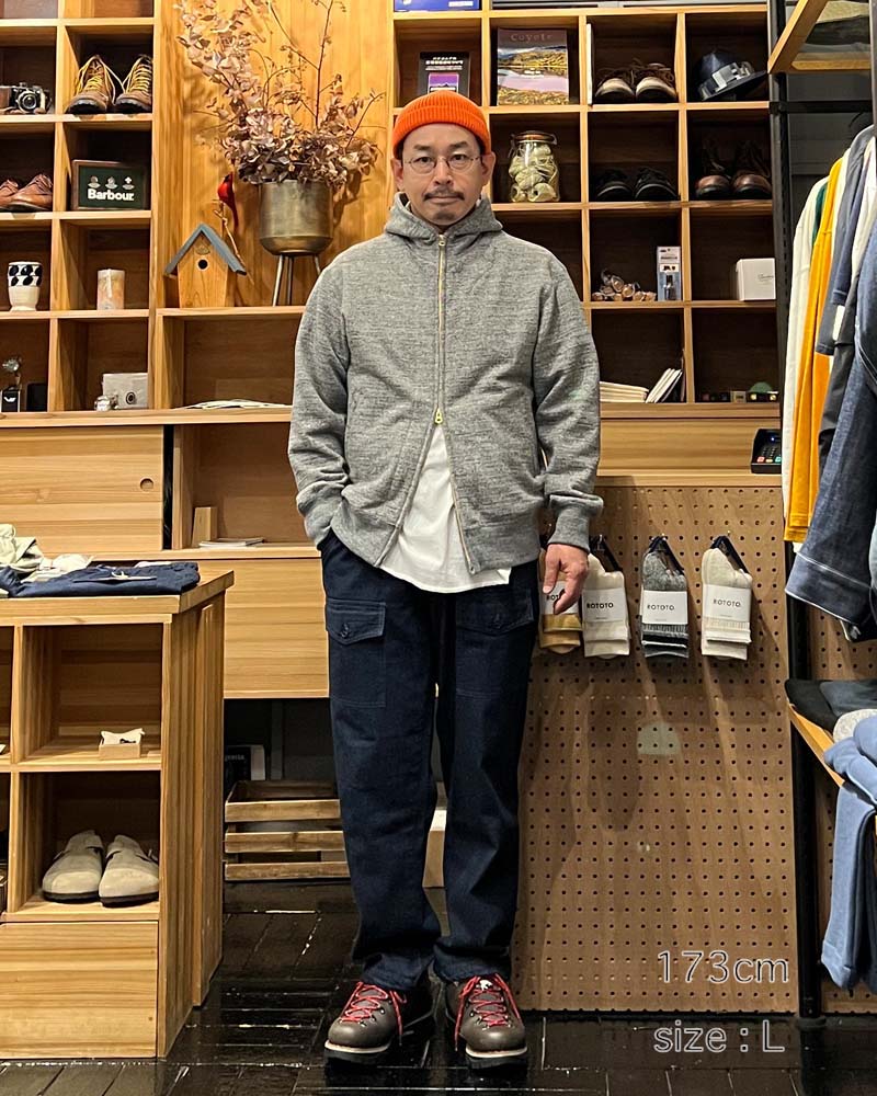 Misty スウェットカーゴジャケット JACKMAN GG Sweat Parka JM7577 / ジャックマン GGスウェット