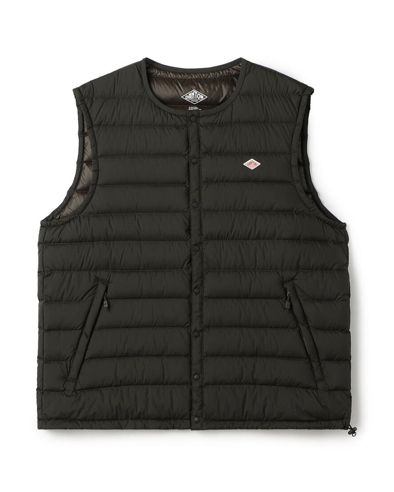DANTON MEN'S CREWNECK INNER DOWN VEST #DT-A0026 RRT / ダントン