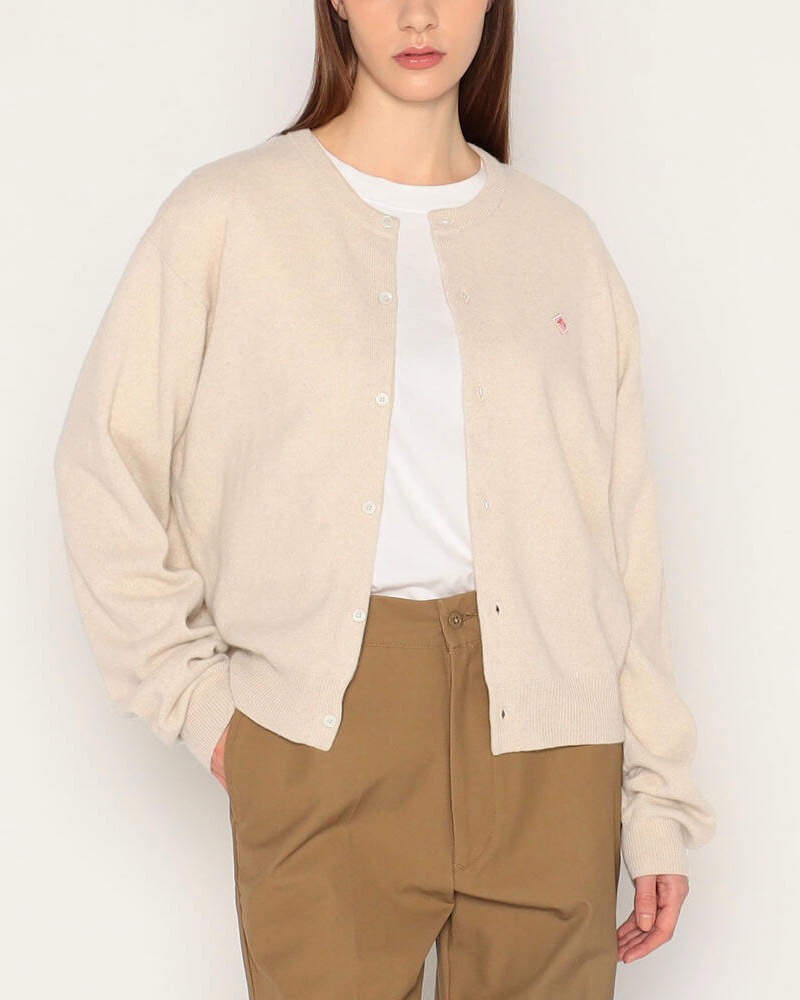 DANTON LAMBS WOOL CREWNECK CARDIGAN #DT-D0031 LMW /ダントン