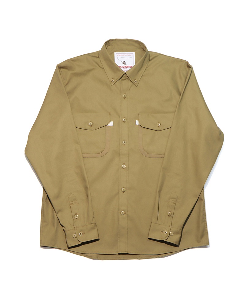 定価2.2万円以上　尺ハンター　フィッシングシャツ　シャクハンター　ネルシャツ SHAKU HUNTER FIELD SHIRT V.3 COTTON POPLIN / シャクハンター