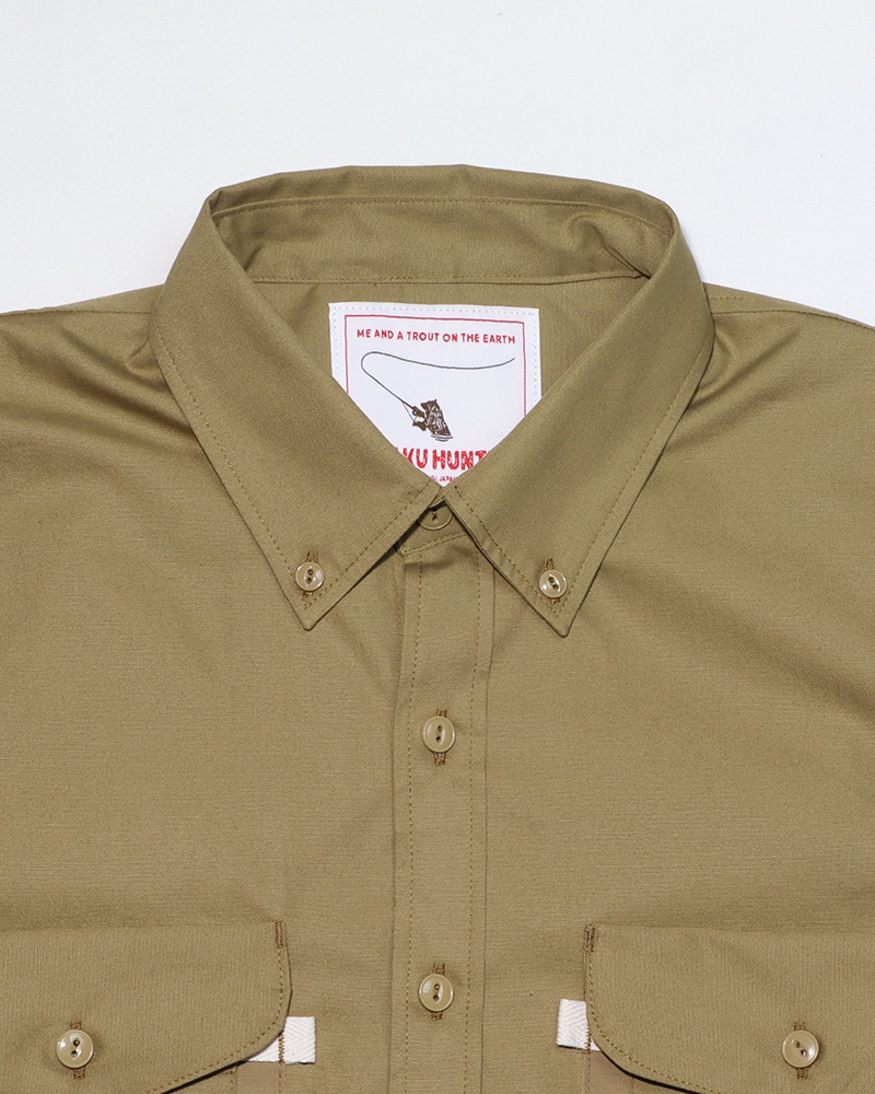 定価2.2万円以上　尺ハンター　フィッシングシャツ　シャクハンター　ネルシャツ SHAKU HUNTER FIELD SHIRT V.3 COTTON POPLIN / シャクハンター